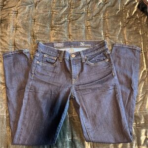 J. Crew toothpick Dark Blue Ankle Jeans